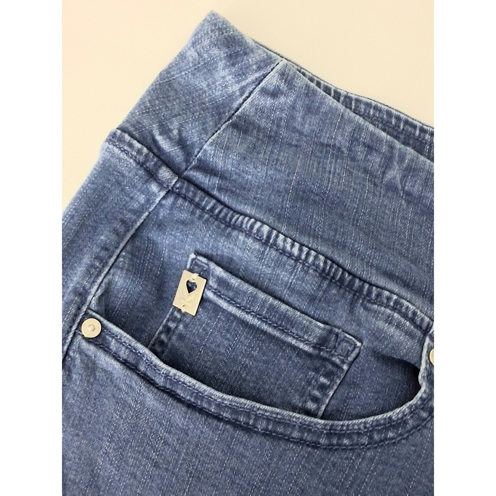 Belle By Kim Gravel Bermuda Shorts Women's Size 20W Frayed Hem TripleLuxe - Picture 3 of 14